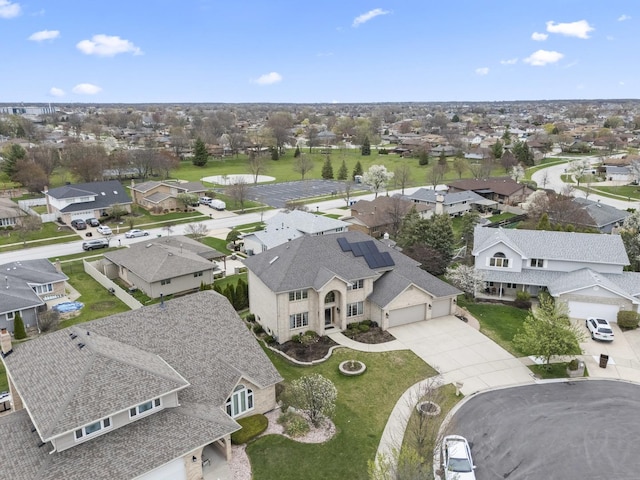 bird's eye view with a residential view