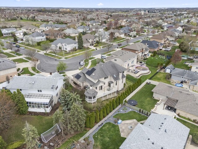 bird's eye view featuring a residential view