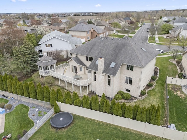 drone / aerial view with a residential view