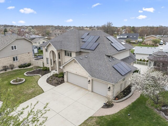 drone / aerial view with a residential view