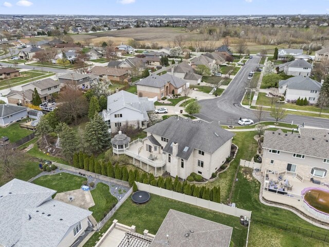 aerial view featuring a residential view