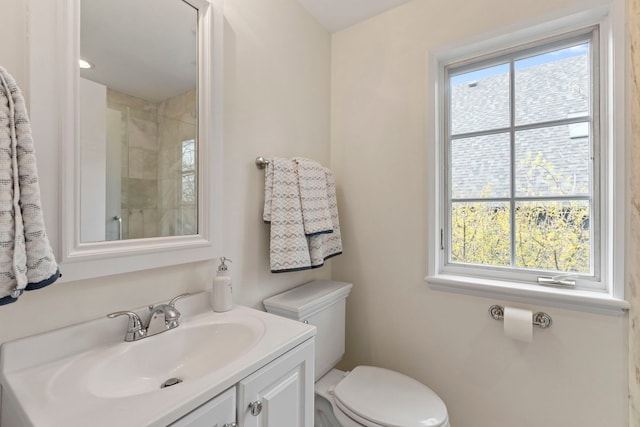 91 Wagner Rd, Northfield, IL 60093 - full bathroom featuring walk in shower, toilet, and vanity