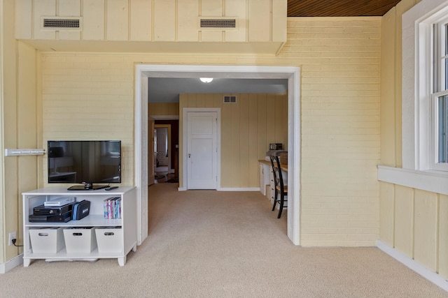 915 W Clark St, Champaign, IL 61821 - corridor with light colored carpet and wood walls