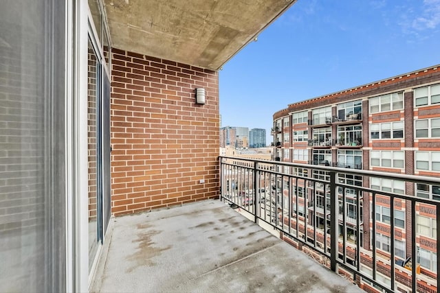 balcony with a view of city