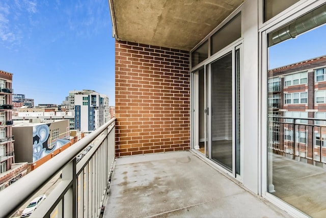 balcony featuring a view of city
