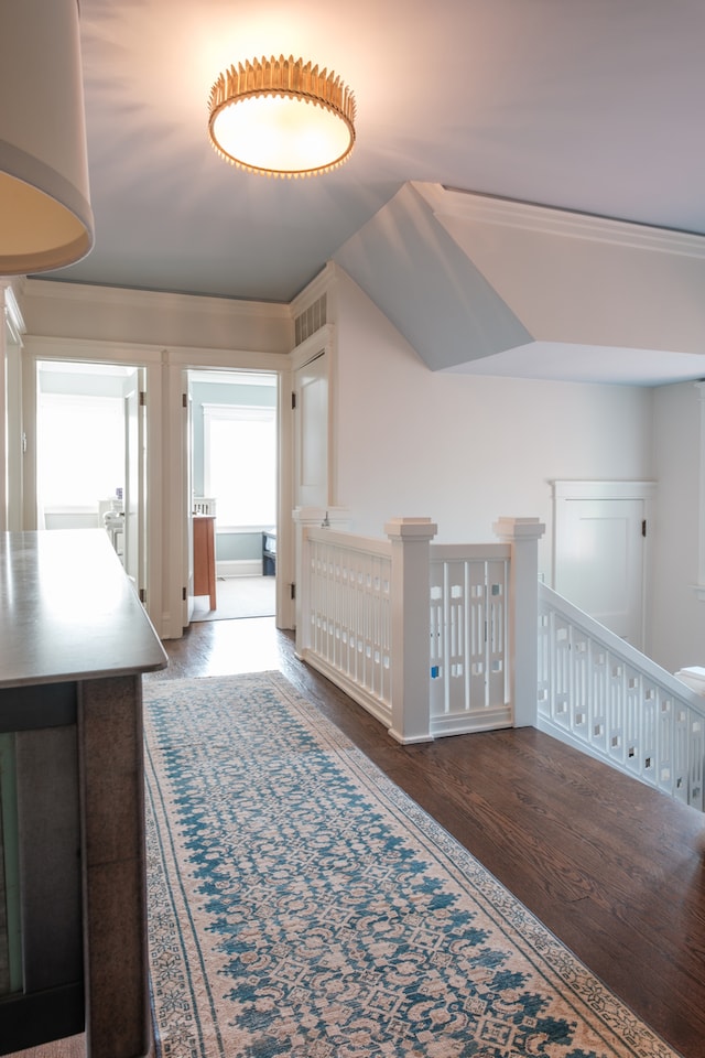 938 Edgemere Ct, Evanston, IL 60202 - corridor featuring an upstairs landing and wood finished floors