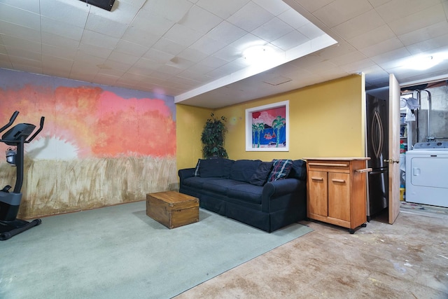interior space featuring washer / dryer