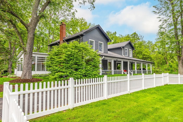 331 E Joliet Hwy, New Lenox, IL 60451 - view of front facade with a chimney and covered porch