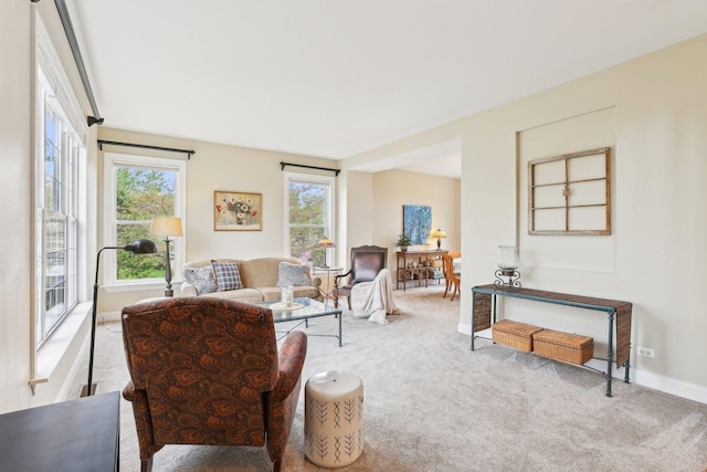 34457 N Bluestem Rd, Round Lake, IL 60073 - carpeted living area with plenty of natural light and baseboards