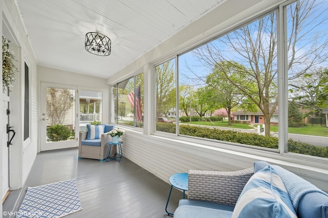 view of sunroom / solarium