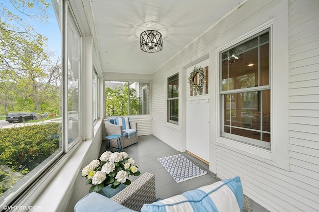 view of sunroom