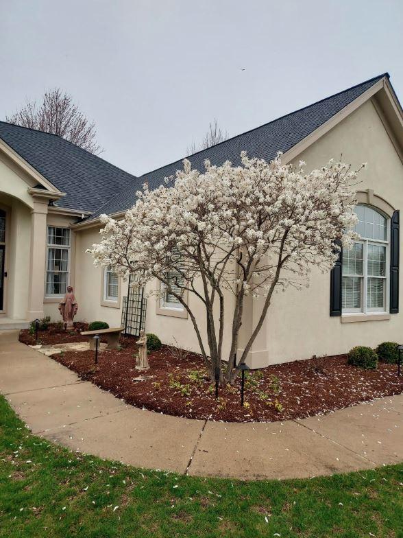 7160 Bannockburn Cir, Lakewood, IL 60014 - view of side of property featuring roof with shingles and stucco siding