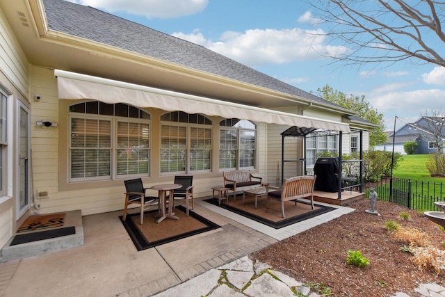 7160 Bannockburn Cir, Lakewood, IL 60014 - view of patio with fence and an outdoor hangout area