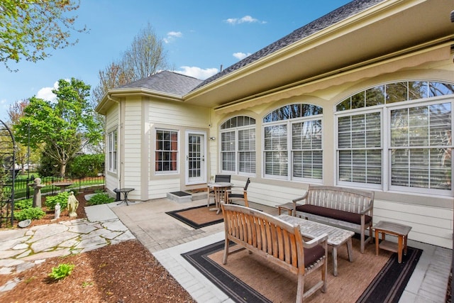 7160 Bannockburn Cir, Lakewood, IL 60014 - view of patio with an outdoor hangout area and fence