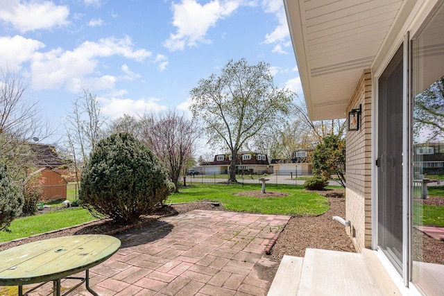 view of patio with fence