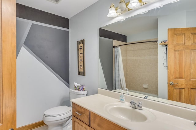 3908 Royal Portrush Dr, Naperville, IL 60564 - full bath featuring toilet, vanity, and a shower with curtain