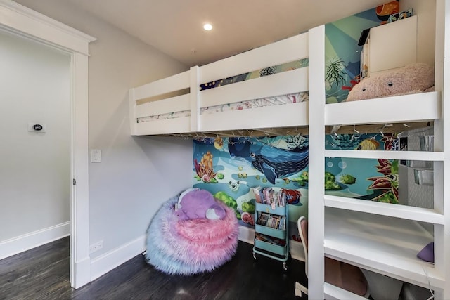 2642 N Drake Ave, Chicago, IL 60647 - bedroom featuring wood finished floors, baseboards, and recessed lighting