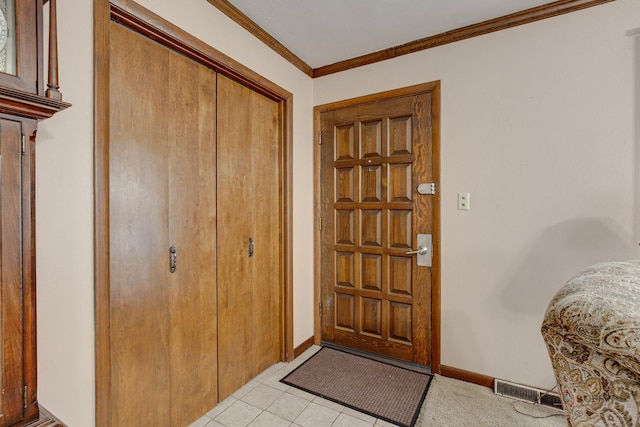 33170 N Battershall Rd, Grayslake, IL 60030 - foyer featuring crown molding, light tile patterned floors, and baseboards