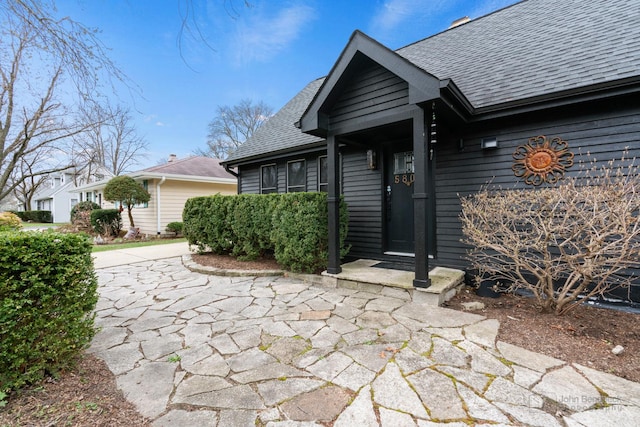 5802 Tennessee Ave, Clarendon Hills, IL 60514 - entrance to property with a shingled roof