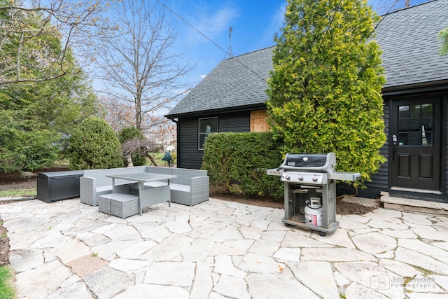 5802 Tennessee Ave, Clarendon Hills, IL 60514 - view of patio with an outdoor living space and a grill