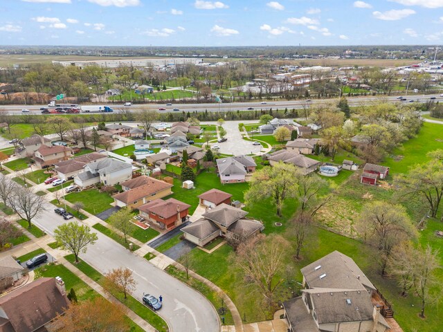 aerial view featuring a residential view