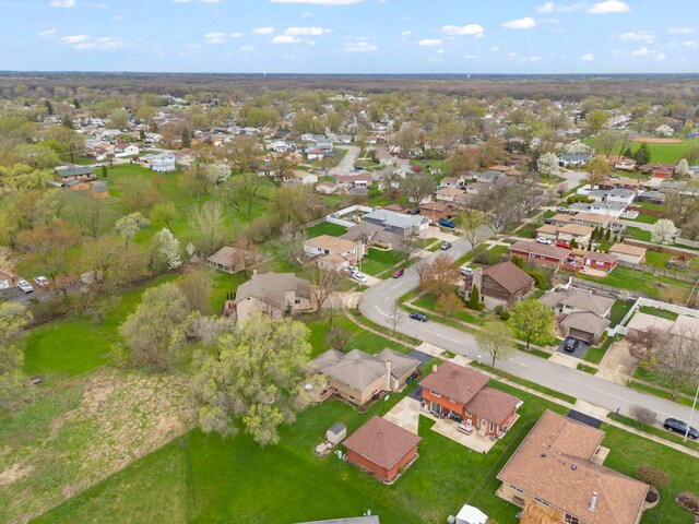 bird's eye view with a residential view