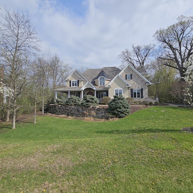 9065 Edinburgh Ct, Lakewood, IL 60014 - craftsman house with a front lawn