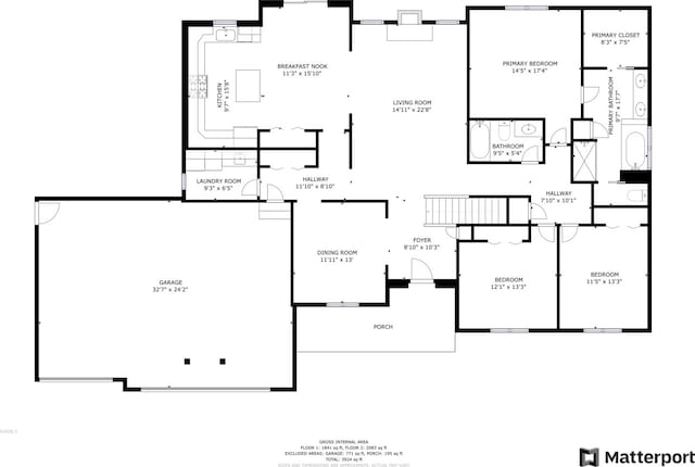 4220 166th Ln, Lowell, IN 46356 - floor plan