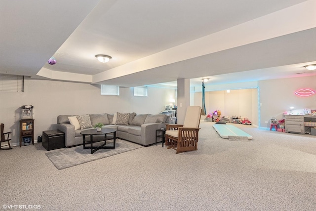 view of carpeted living room