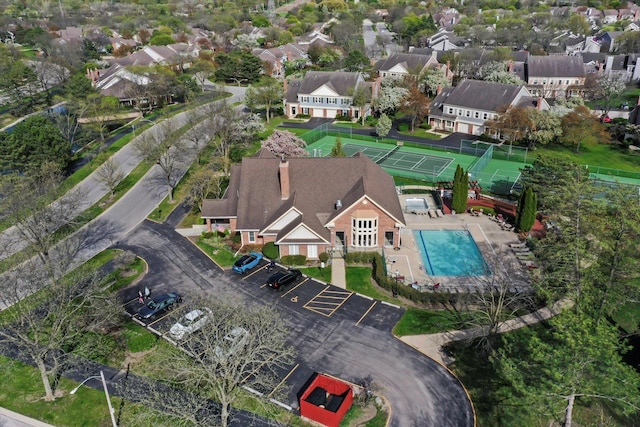 bird's eye view featuring a residential view