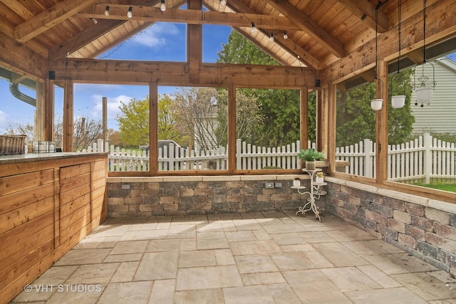 view of patio / terrace with fence
