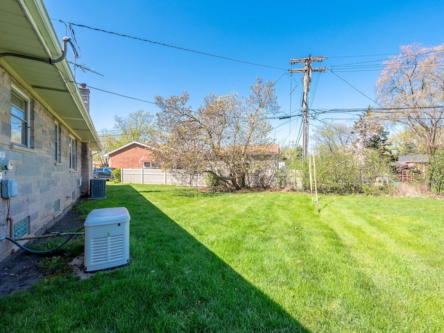751 Cedar Ln, Chicago Heights, IL 60411 - view of yard featuring cooling unit and fence