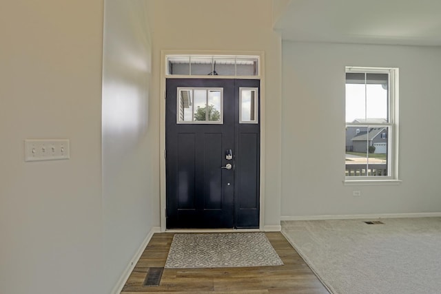 9303 Enstrom Ln, Huntley, IL 60142 - foyer with wood finished floors and baseboards