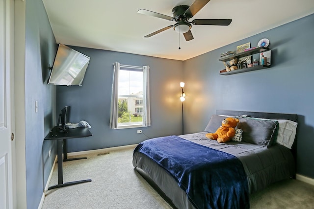 9303 Enstrom Ln, Huntley, IL 60142 - carpeted bedroom featuring baseboards and ceiling fan