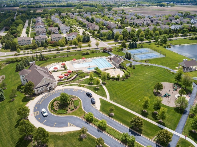 9303 Enstrom Ln, Huntley, IL 60142 - bird's eye view of a large body of water and a pool