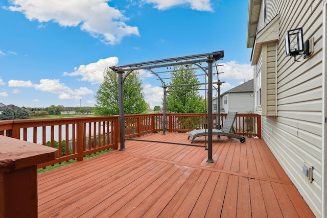 view of wooden terrace