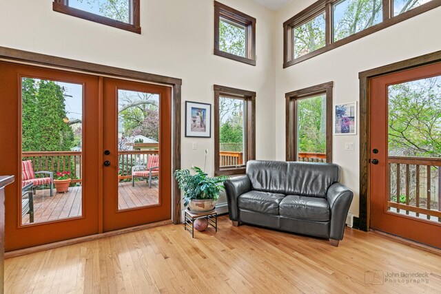 9515 S Damen Ave, Chicago, IL 60643 - interior space featuring french doors, light wood finished floors, and a healthy amount of sunlight