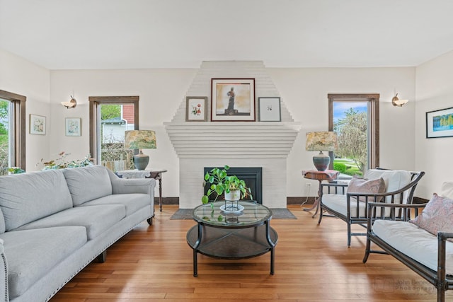 9515 S Damen Ave, Chicago, IL 60643 - living room with a fireplace and hardwood / wood-style floors