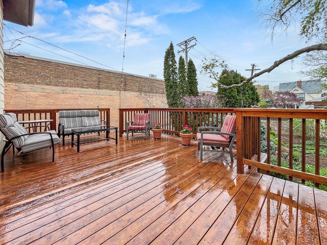 9515 S Damen Ave, Chicago, IL 60643 - deck featuring an outdoor hangout area