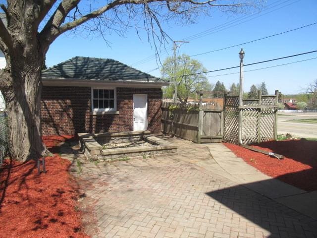 view of patio with fence