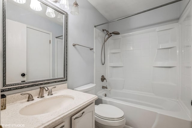 5116 Beechwood Ave, Gurnee, IL 60031 - bathroom featuring toilet, vanity, and shower / bathtub combination