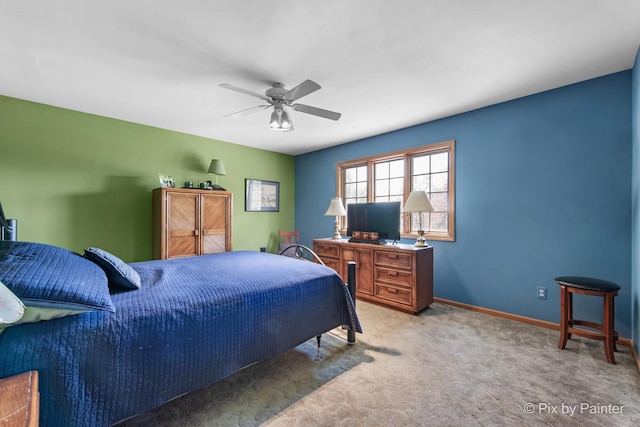 3518 James Way, Johnsburg, IL 60051 - carpeted bedroom with a ceiling fan and baseboards
