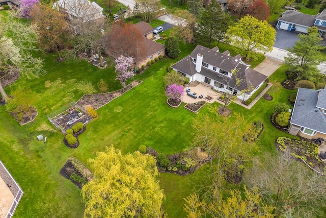 drone / aerial view with a residential view