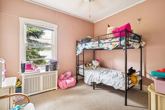 1127 Lathrop Ave, Forest Park, IL 60130 - bedroom with carpet floors, crown molding, and radiator
