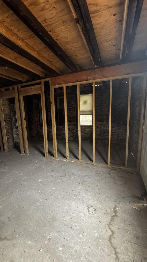 view of unfinished attic