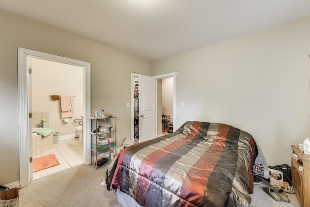 6527 S Drexel Ave, Chicago, IL 60637 - tiled bedroom with carpet floors and ensuite bathroom
