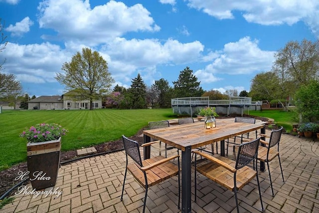 view of patio with outdoor dining area
