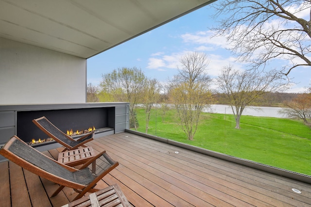 5N770 Pearson Dr, Wayne, IL 60184 - wooden deck with a water view and a lawn
