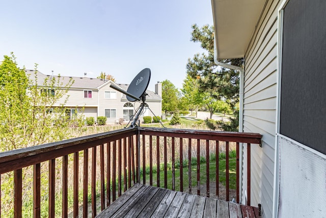 deck featuring a residential view