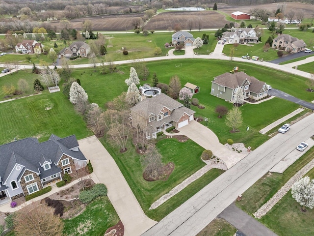 aerial view featuring a residential view